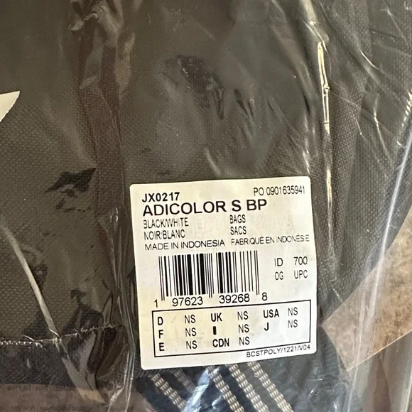 Adidas mini Backpack with White Trefoil - Picture 2 of 3